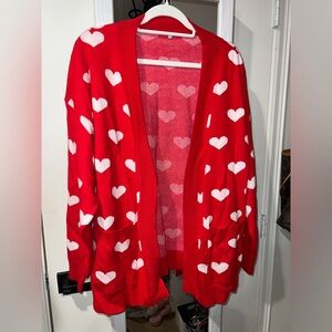 Amazon Heart Cardigan Sweater with pockets